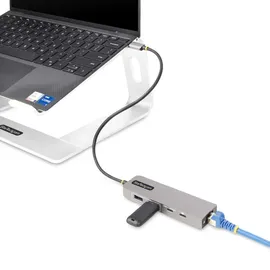 Startech StarTech.com 3-Port USB-C Hub with 2.5 Gigabit Ethernet and 100W Power Delivery Pass-Through, 10Gbps, 2x USB-A/1x USB-C, Mini USB Hub, USB C auf USB