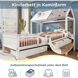 xixiworkshop Hausbett Odikalo 90 x 200 cm weiß