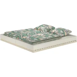 Erst-Holz Niederflurbett metallfrei 200x200 Futon metallfreier Lattenrost, Fichte unbehandelt V-60.97-20ohne Zubehör