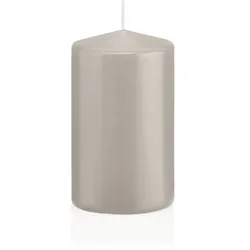 Wiedemann Kerzen Stumpenkerzen Zinn (Hellgrau) 150 x Ø 60 mm, 16 Stück, rußarm, tropffrei