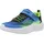 SKECHERS Microspec Advance Blue / Lime Textile / Synthetic / Orange / Black Trim 32