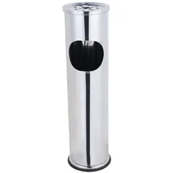 XL Standaschenbecher Windaschenbecher Mülleimer Outdoor Chrom