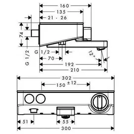 Hansgrohe ShowerTablet Select 300 Thermostat-Wannenbatterie (13151400)