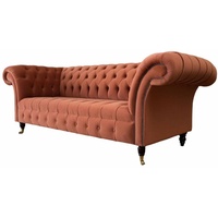 JVmoebel Chesterfield-Sofa, Sofa Chesterfield Couch Wohnzimmer Sofas Klassisch orange