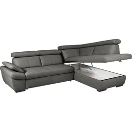 exxpo - sofa fashion Eckcouch Kunstleder 2-Sitzer Grau