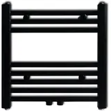 vidaXL Heizkörper Handtuchheizkörper Warmwasser Gerade 480 x 480 mm schwarz