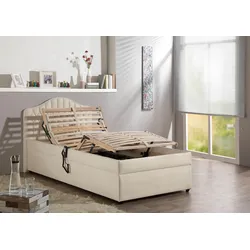 Polsterbett MAINTAL, beige (creme), B:130cm, Betten