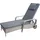 Mendler Carrara Sonnenliege 197 x 71 x 108 cm braun/beige inkl. Rollen