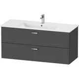 Duravit XBase Waschtischunterbau wandhängend B:120 cm mit 2 Schubkästen, XB612304949, Farbe: Graphit Matt Dekor