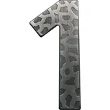 SCHÖSSWENDER Hausnummer Ziffer 1 Ziffernblatt Türnummer antik Schmiedeeisen schwarz verzinkt