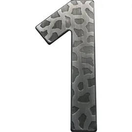 SCHÖSSWENDER Hausnummer Ziffer 1 Ziffernblatt Türnummer antik Schmiedeeisen schwarz verzinkt