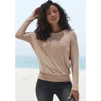 VIVANCE Langarmshirt »mit breitem Bund«, aus strukturiertem Feinstrick mit