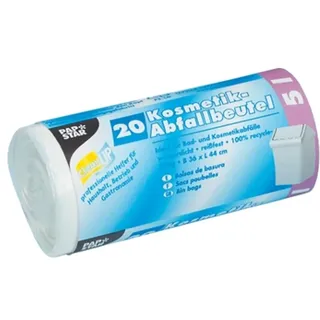 Papstar Müllbeutel 5 l weiß 16,0 μm, 20 St.