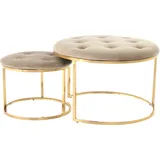 Kayoom Hocker 2er-Set Becky 825 vielseitig verwendbar, grau