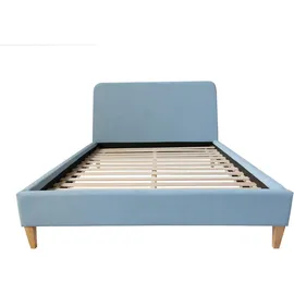 Homestyle4u Polsterbett 140 x 200 cm Blau