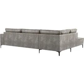 OTTO home Ecksofa OTTO HOME "OLAND L-Form, B: 289 cm, Skandi-Design", grau (taupe), B:289cm H:85cm T:210cm, 100% Polyester, Sofas, Ecksofa, Struktur, Flachgewebe, Luxus-Microfaser, Boucle