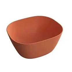 Vitra Plural Aufsatzschale 7811B477-0016 45 x 38 x 13,5 cm, rote Erde matt, hoch, rechteckig, ohne Überlauf/Hahnloch