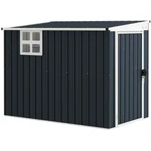 Outsunny Gerätehaus 2,28 x 2,31 m Dunkelgrau