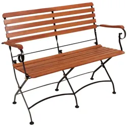 GARDEN PLEASURE Gartenbank »Wien«, Stahl/Holz, BxHxT: 116 x 89 x 58 cm - braun