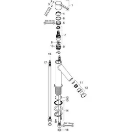 Hansgrohe Starck Einhandmischer Edelstahl Optic