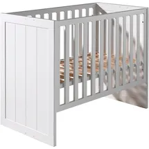 Vipack Babybett VIPACK, weiß, B:130cm H:88cm T:68cm, Holzwerkstoff, Babybetten, Babybett, Babybett mit Liegefläche 60 x 120 cm weiß lackiert