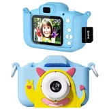 ZREE Kinder Kamera 1080P 2,0-Zoll-Bildschirm Kamera Kinder Kinderkamera (inkl. Selfie Digitalkamera Kinder Fotoapparat Kinder für 3-12 Jahre, Jungen und Mädchen Weihnachten Spielzeug) blau