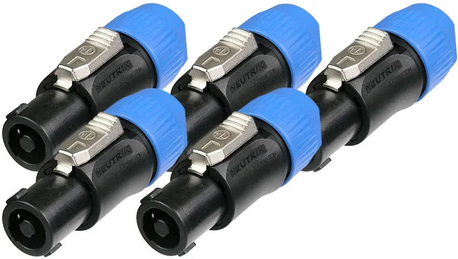 Neutrik NL4FC Speakonstecker 4-polig 5er Pack