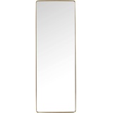 Kare Design Spiegel Curve, Brass, Standspiegel, Ganzkörperspiegel, Glas, Stahl Rahmen, rechteckig, Modern, leichte Wandmontage, 200x70 cm (L/B)