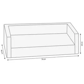 Silvio Design Hundesofa Lucky 70 x 40 cm braun