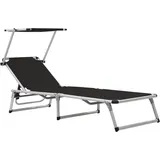 Maison Exclusive - Klappbare Sonnenliegen Mit Dach 2 Stk. Alu Tex