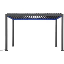 Sorara Pergola Anthrazit, m.LED ca. 400x300 cm,