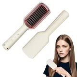 Euakee Glättbürste, Hair Straightener Tragbar Mini Glätteisen mit 5 Wärmestufen(140-200°C) 30s Schneller Keramikerwärmung Haarglätter Professioneller Haarglätter zum Locken und Glätten für Reise Heim