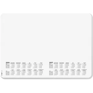 Sigel H6501 Papier-Schreibtischunterlage DIN A3, Kalender 2026 2027, dotted, 30 Blatt, mit abgerundeten Ecken, Schreibunterlage aus nachhaltigem Papier