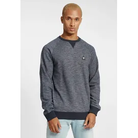 Blend Longpullover BLEND "Sweatshirt BHKuna", Herren, Gr. M, blau (marineblaus), Obermaterial: 70% Baumwolle CO. 30% Polyester PES., Pullover Longpullover