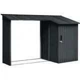 Garten Kaminholzunterstand mit Schrank 2 in 1