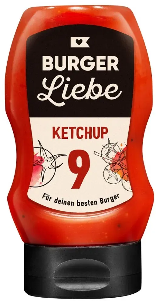 Preisvergleich Produktbild BURGER LIEBE Burgersoße - Ketchup - 300ml - vegan - ohne Konservierungsstoffe