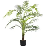 Beliani Kunstpflanze Areca Palm 124 cm Grün