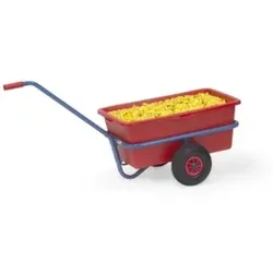 Fetra Handwagen, Ladefl. LxB 910x585mm, Kunststoffmulde, RAL5007, 2 Räder, Luft-Bereifung