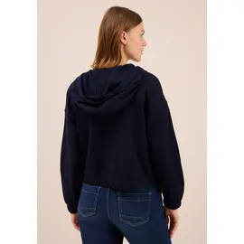 Cecil Sweatjacke mit Gallonstreifen - blau