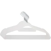 Svita Kleiderbügel 10er Set Anzugbügel Platzsparend rutschfest Samt Weiß