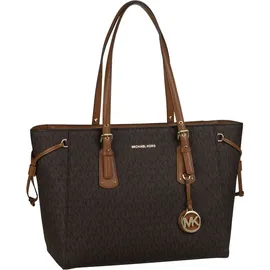 Michael Kors Handtasche Voyager Medium MF TZ Tote MK Signature Shopper Braun Damen