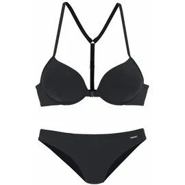 Bruno Banani Push-Up-Bikini Damen Schwarz 38 Cup AA