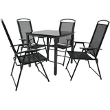 VCM Gartentisch + schwarz ¦ Maße cm B: 80 H: 76