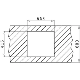 PYRAMIS Einbaubecken E 33 1B 46,5 cm x 43,5 cm Edelstahl