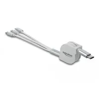 DeLock USB-C auf Micro USB/Lightning 0,98 m Weiß/Silber