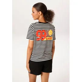 Aniston CASUAL T-Shirt Schwarz/Orange/Gelb 40