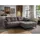 MID.YOU Ecksofa Cord 4-Sitzer Grau