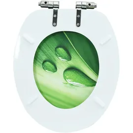 vidaXL Toilettensitz Soft-Close MDF Wassertropfen