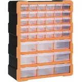 vidaXL Multi-Schubladen Organizer mit 39 Schubladen Sortierkasten Sortimentskoffer Sortimentskasten Sortimentsbox Kleinteilemagazin 38x16x47cm