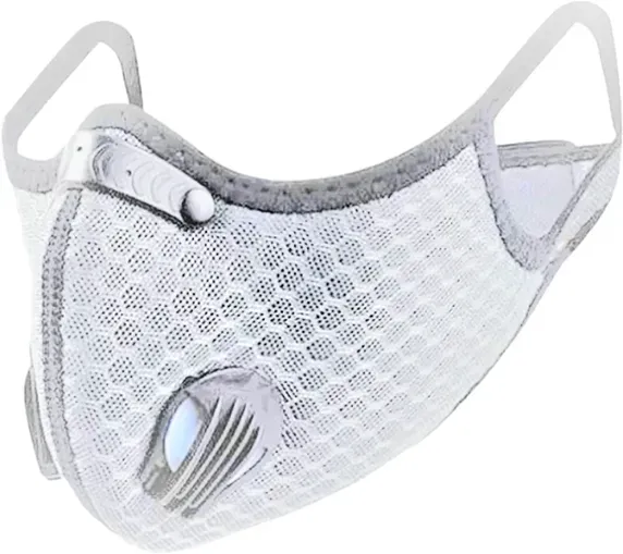 Schutzmaske für Motorradfahrer mit Filter, weiß 3188